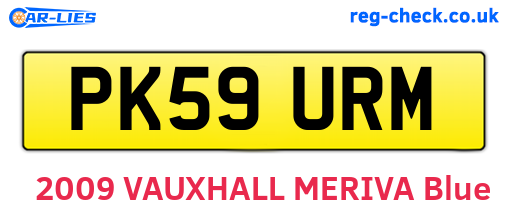 PK59URM are the vehicle registration plates.