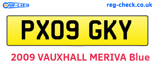 PX09GKY are the vehicle registration plates.