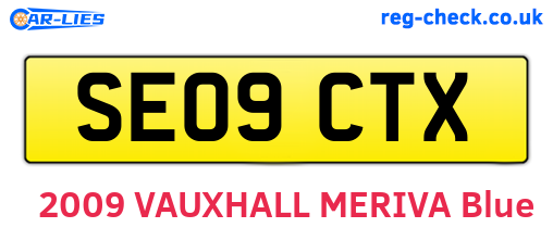 SE09CTX are the vehicle registration plates.