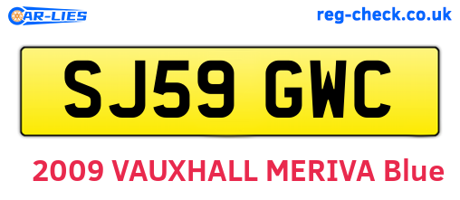 SJ59GWC are the vehicle registration plates.