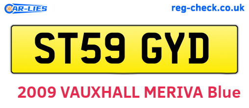 ST59GYD are the vehicle registration plates.