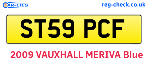 ST59PCF are the vehicle registration plates.