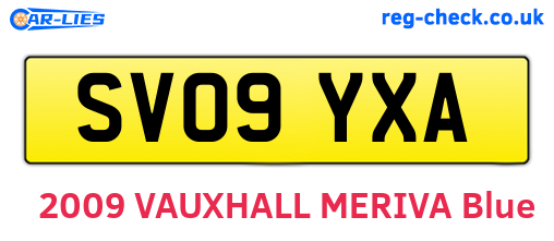SV09YXA are the vehicle registration plates.