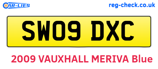 SW09DXC are the vehicle registration plates.