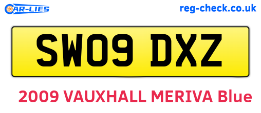 SW09DXZ are the vehicle registration plates.