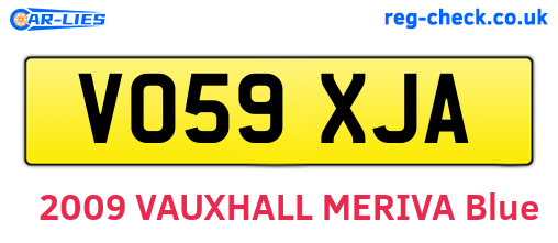 VO59XJA are the vehicle registration plates.