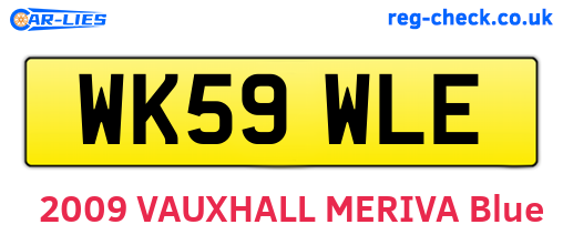WK59WLE are the vehicle registration plates.