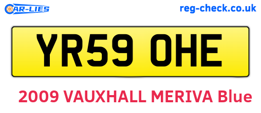 YR59OHE are the vehicle registration plates.