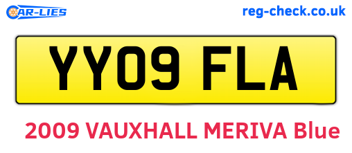 YY09FLA are the vehicle registration plates.