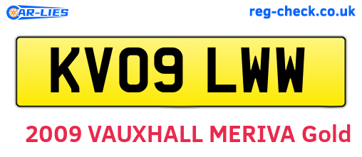 KV09LWW are the vehicle registration plates.