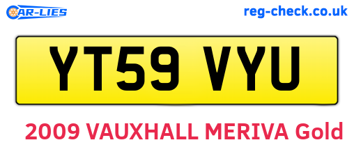 YT59VYU are the vehicle registration plates.