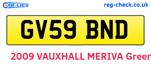 GV59BND are the vehicle registration plates.