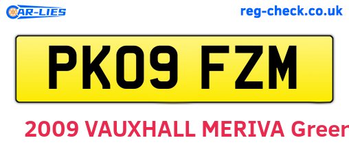 PK09FZM are the vehicle registration plates.