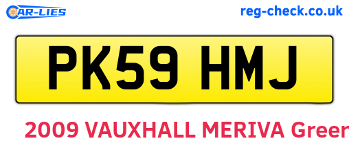 PK59HMJ are the vehicle registration plates.