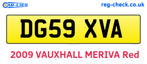 DG59XVA are the vehicle registration plates.