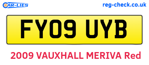 FY09UYB are the vehicle registration plates.