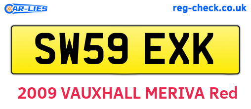 SW59EXK are the vehicle registration plates.