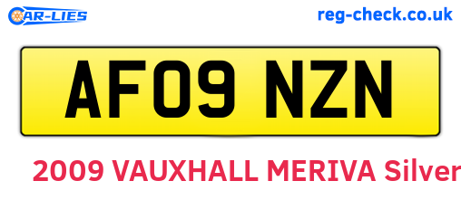 AF09NZN are the vehicle registration plates.