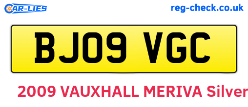 BJ09VGC are the vehicle registration plates.