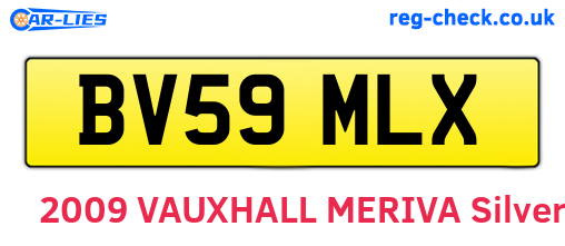BV59MLX are the vehicle registration plates.