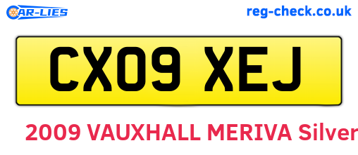 CX09XEJ are the vehicle registration plates.