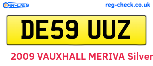 DE59UUZ are the vehicle registration plates.