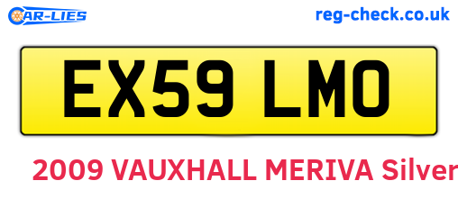 EX59LMO are the vehicle registration plates.