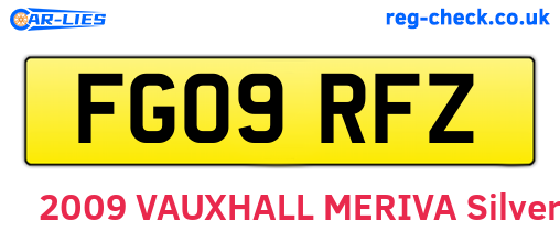 FG09RFZ are the vehicle registration plates.