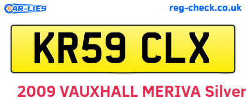 KR59CLX are the vehicle registration plates.