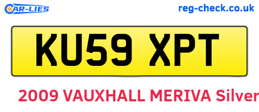 KU59XPT are the vehicle registration plates.