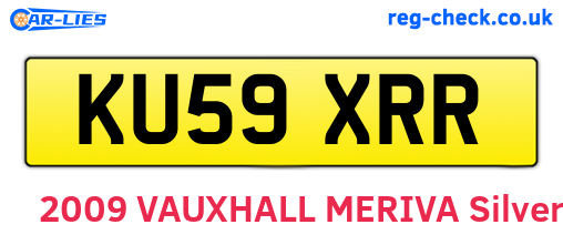 KU59XRR are the vehicle registration plates.