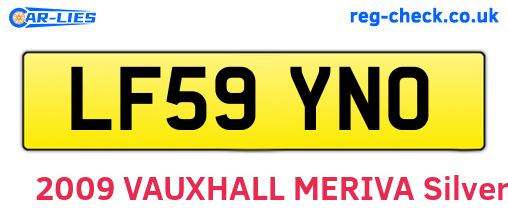 LF59YNO are the vehicle registration plates.