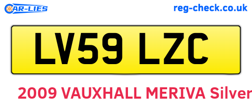 LV59LZC are the vehicle registration plates.