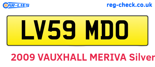 LV59MDO are the vehicle registration plates.