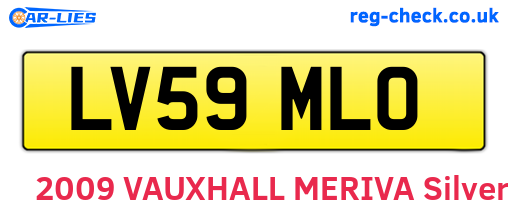 LV59MLO are the vehicle registration plates.
