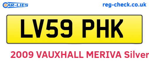 LV59PHK are the vehicle registration plates.