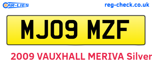 MJ09MZF are the vehicle registration plates.