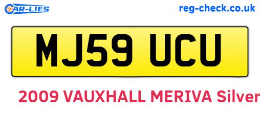 MJ59UCU are the vehicle registration plates.