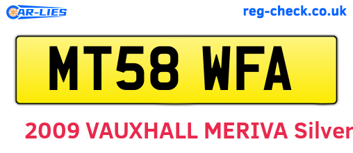 MT58WFA are the vehicle registration plates.
