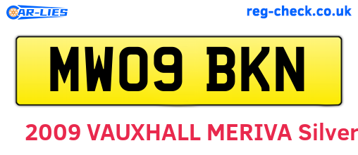 MW09BKN are the vehicle registration plates.
