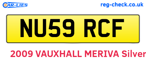 NU59RCF are the vehicle registration plates.