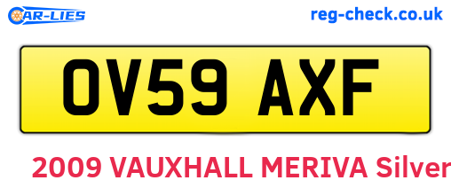 OV59AXF are the vehicle registration plates.