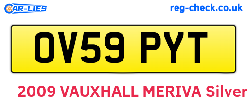 OV59PYT are the vehicle registration plates.