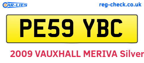 PE59YBC are the vehicle registration plates.