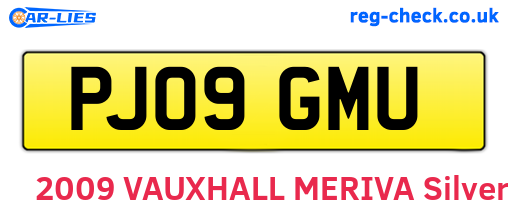 PJ09GMU are the vehicle registration plates.