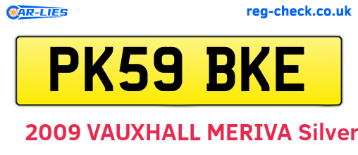 PK59BKE are the vehicle registration plates.