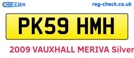 PK59HMH are the vehicle registration plates.