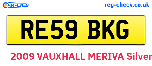 RE59BKG are the vehicle registration plates.