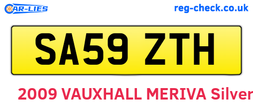SA59ZTH are the vehicle registration plates.