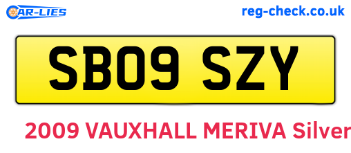 SB09SZY are the vehicle registration plates.